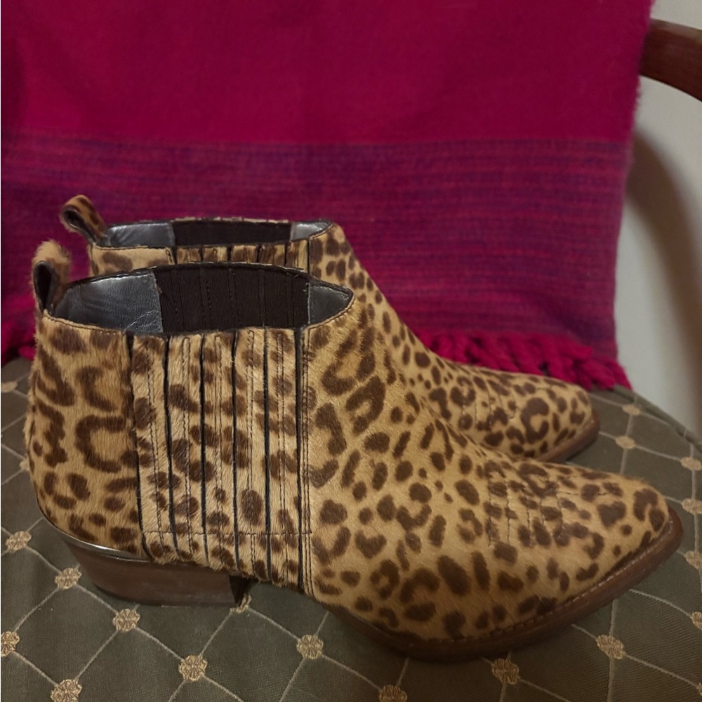 Rare Bottero Leopard Print Ankle Booties